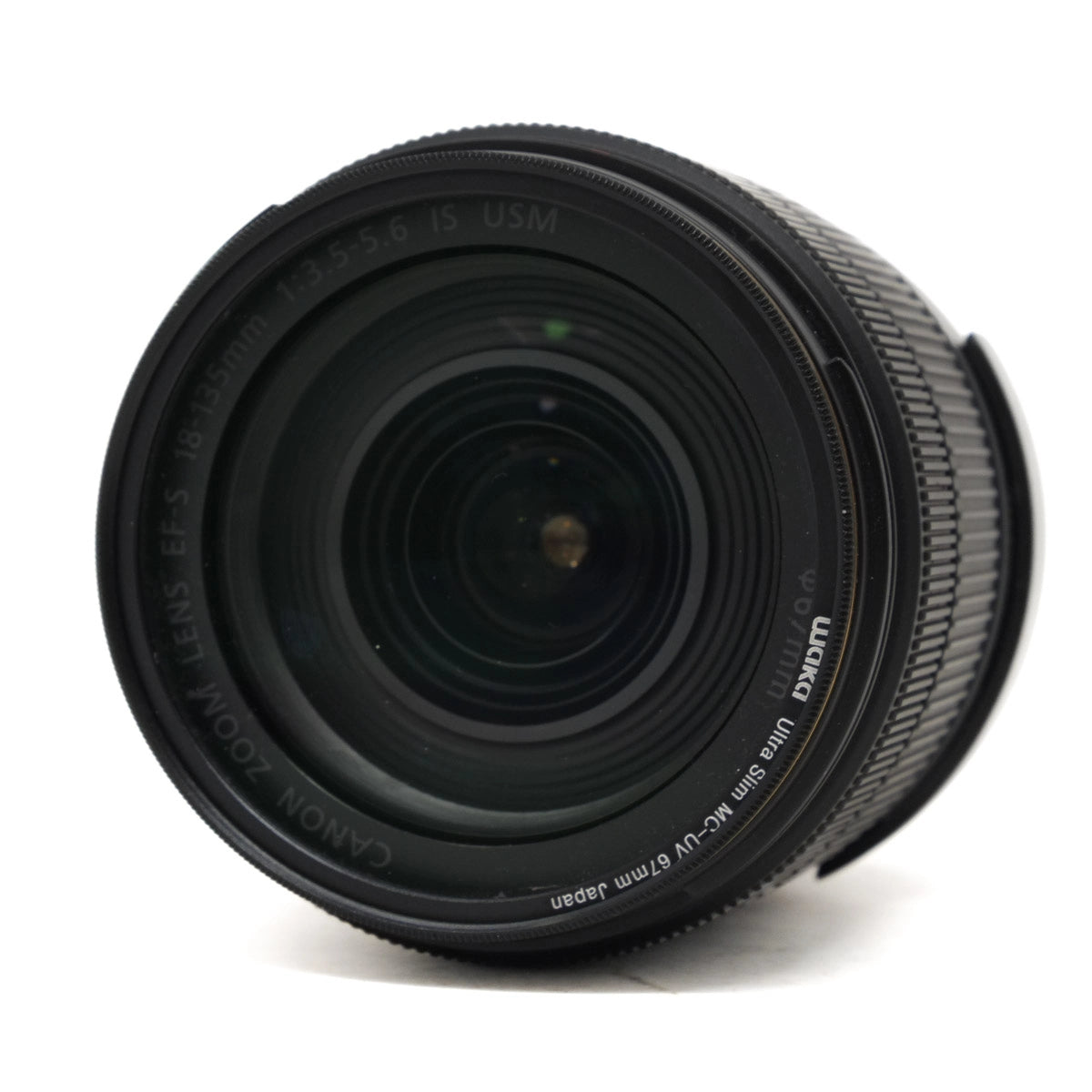 Used Canon EFS 18-135mm F3.5-5.6 IS USM Lens - Top angle 