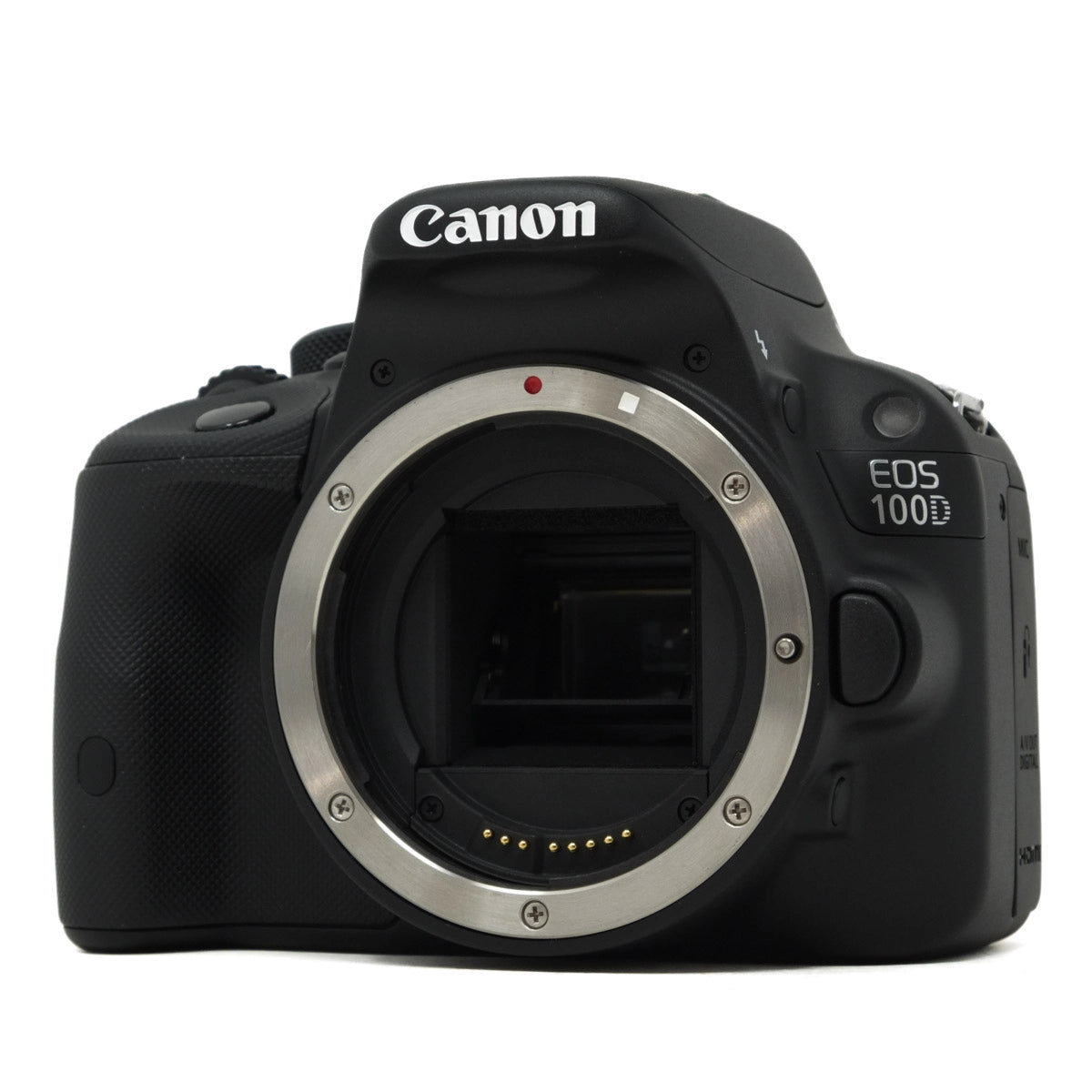 Used Canon EOS 100D DSLR Camera + 18-55mm Lens - Front angle without lens 