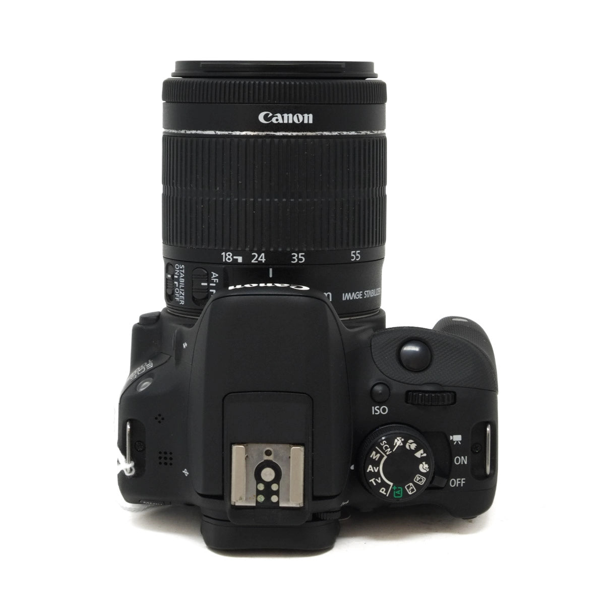 Used Canon EOS 100D DSLR Camera (Act. 908) + 18-55mm Lens - Top angle 