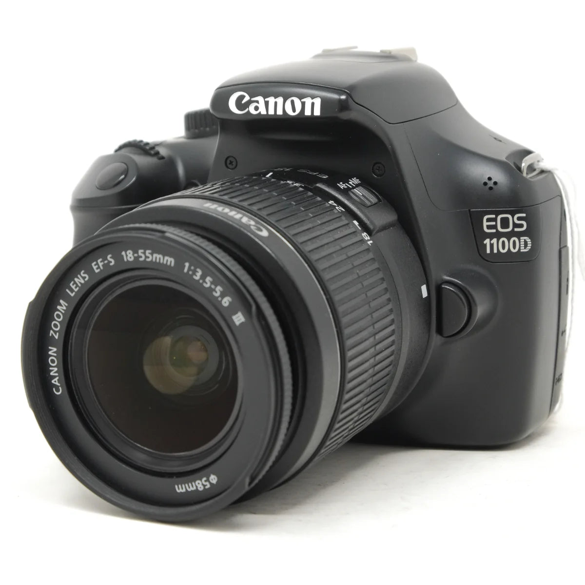 Used Canon EOS 1100D DSLR with 18-55mm lens - front angle 