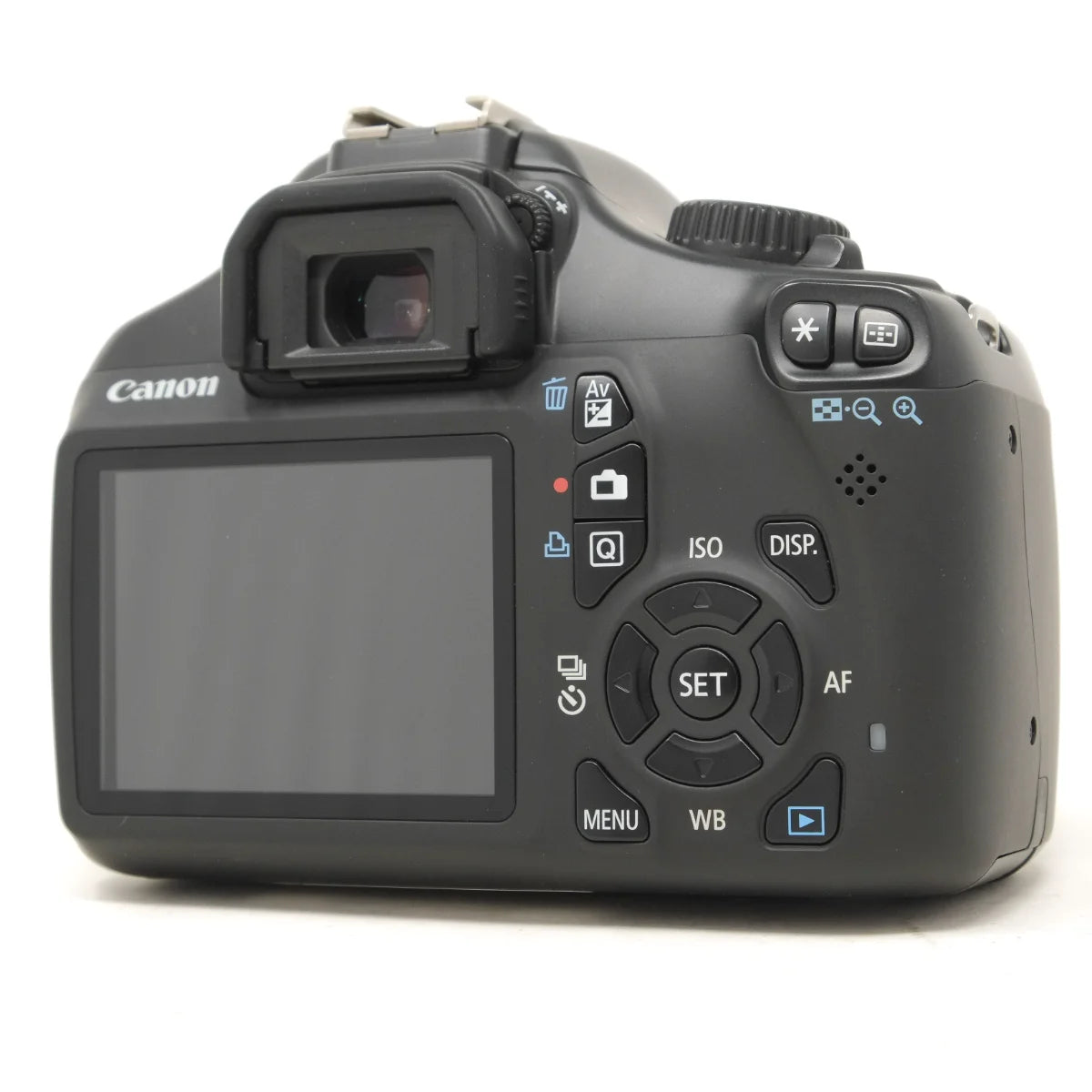 Used Canon EOS 1100D DSLR with 18-55mm lens - back angle 