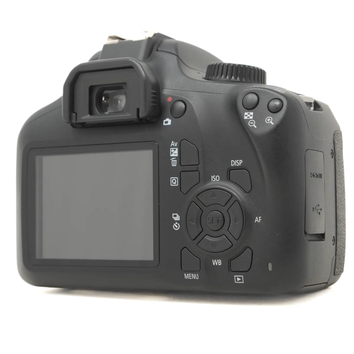Used Canon EOS 4000D + 18-55mm III Lens - back angle 