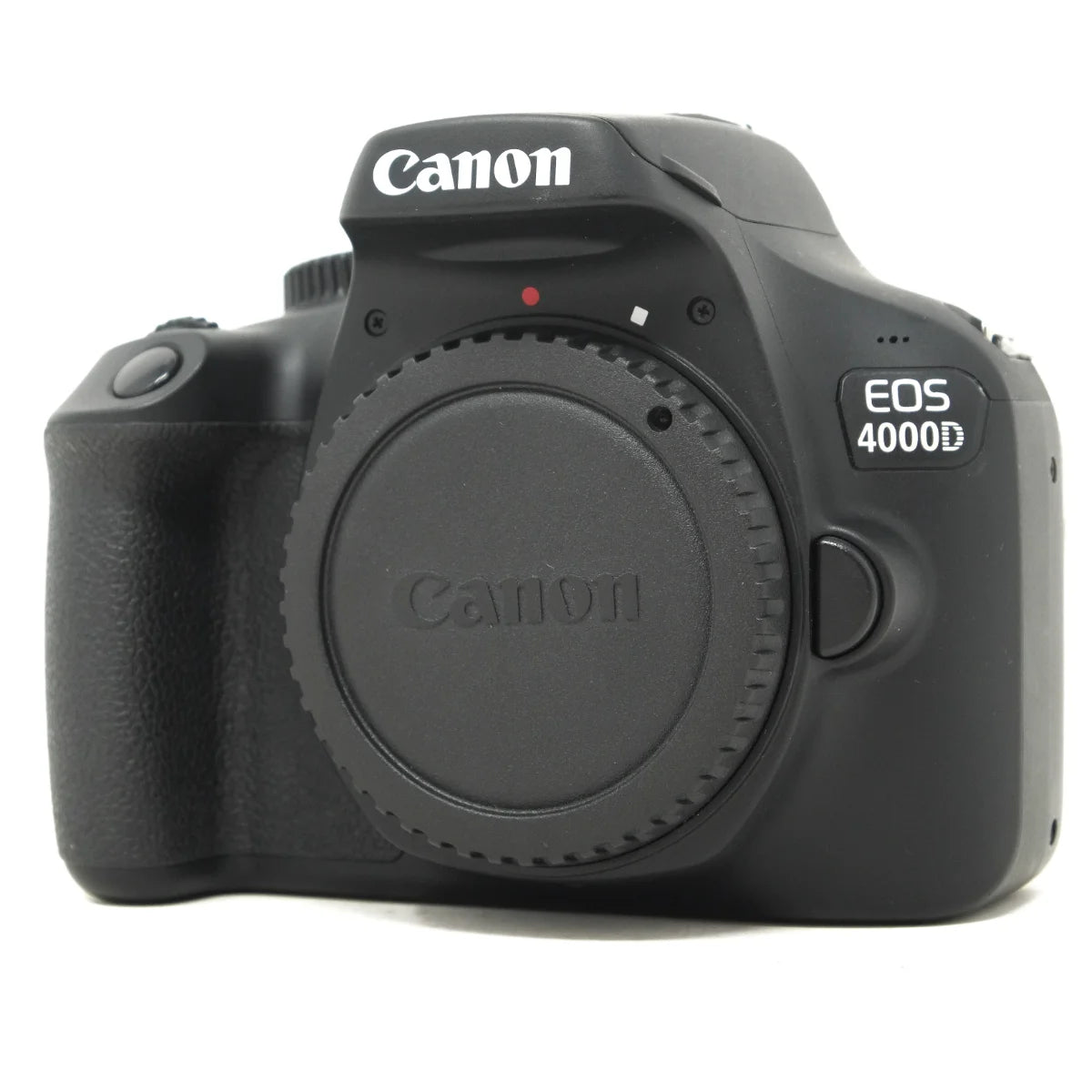 Used Canon EOS 4000D DSLR camera - front angle 