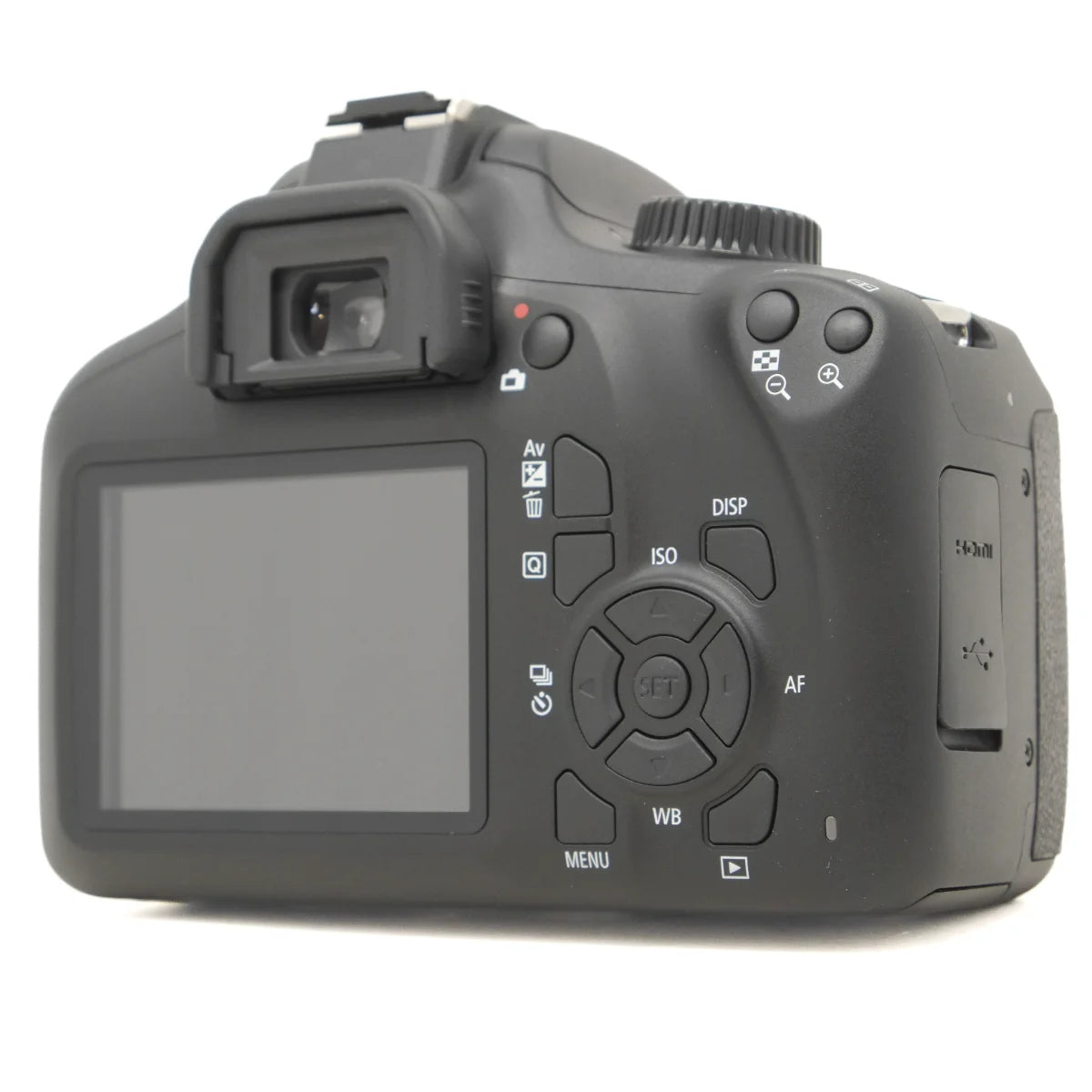 Used Canon EOS 4000D with 18-55mm III lens - back angle 