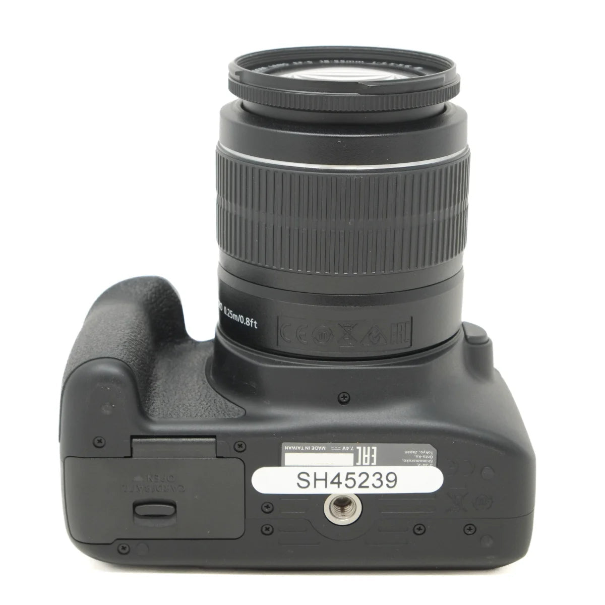 Used Canon EOS 4000D with 18-55mm III lens - bottom angle 