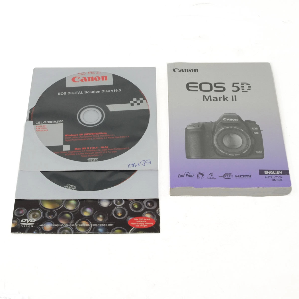 Used Canon EOS 5D Mark II DSLR camera - instructions 