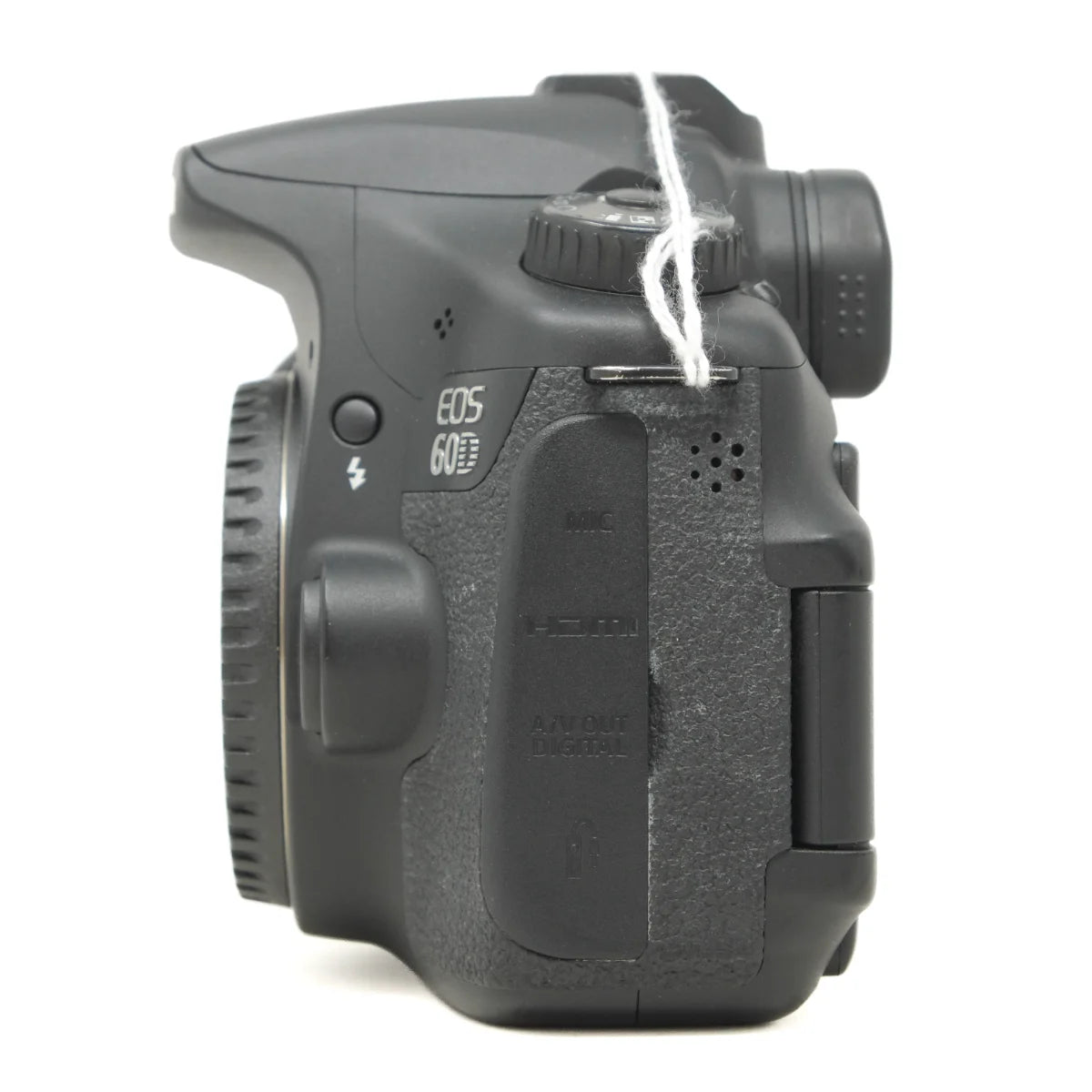 Used Canon EOS 60D DSLR camera - side angle 