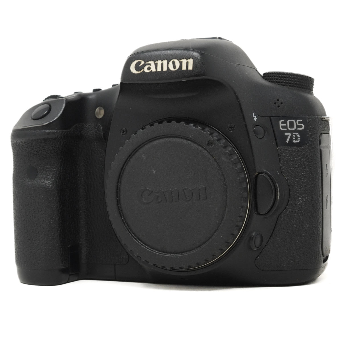Canon EOS 7D camera body on a white background