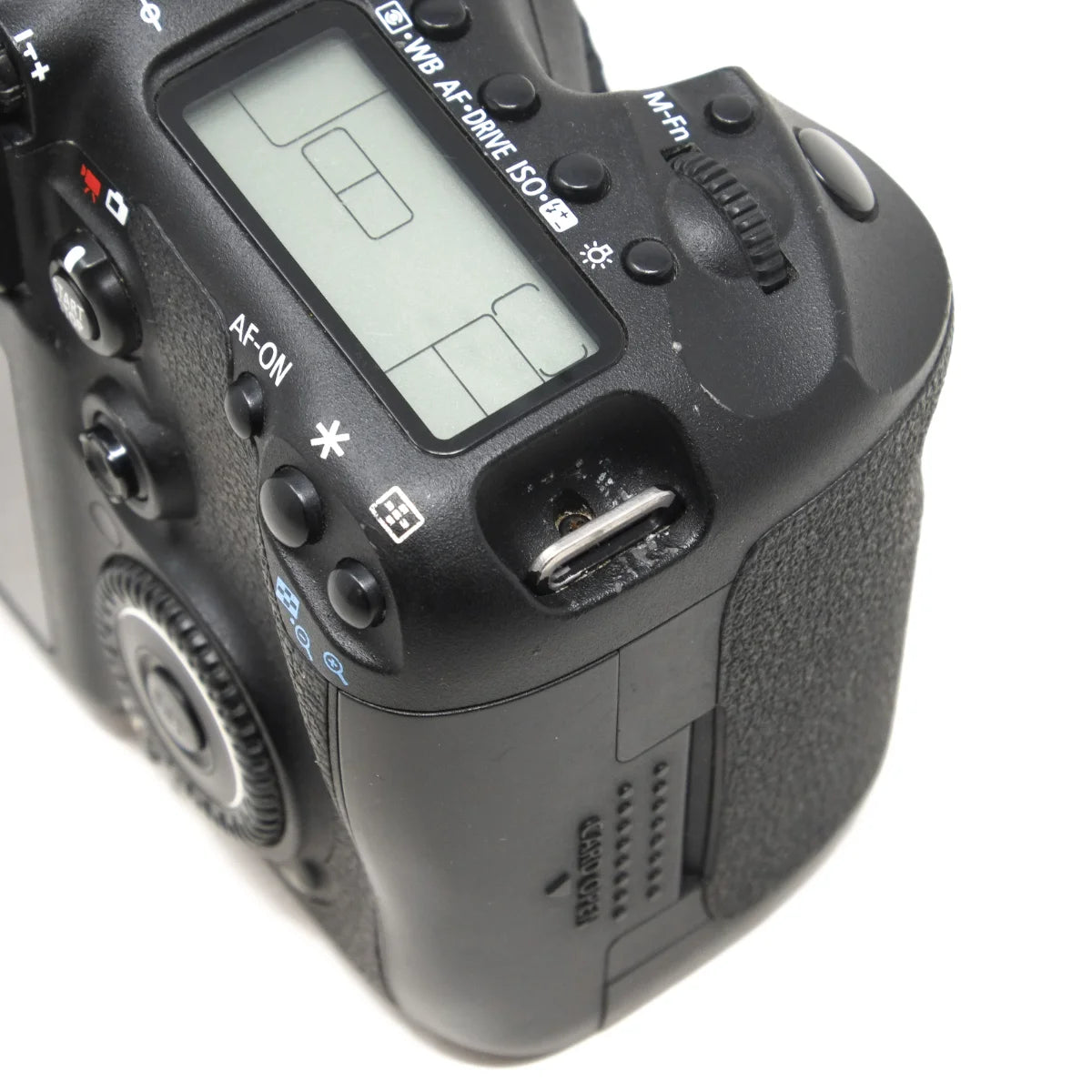 Used Canon EOS 7D DSLR Camera - top angle 