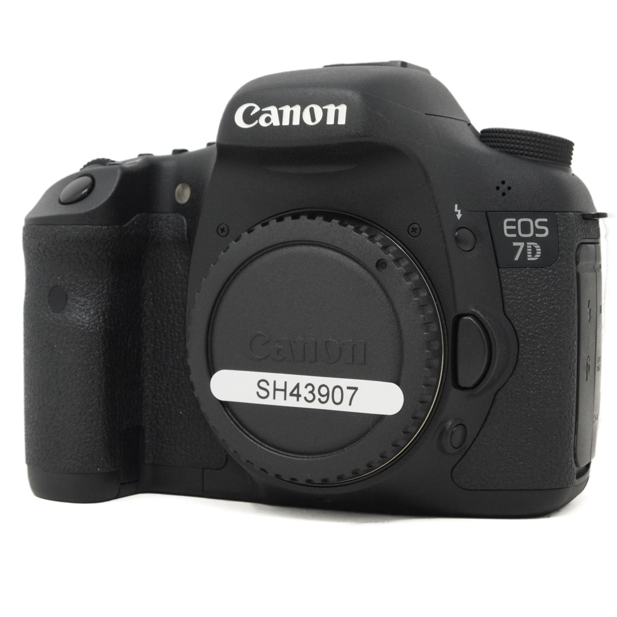 Canon EOS 7D camera body on a white background