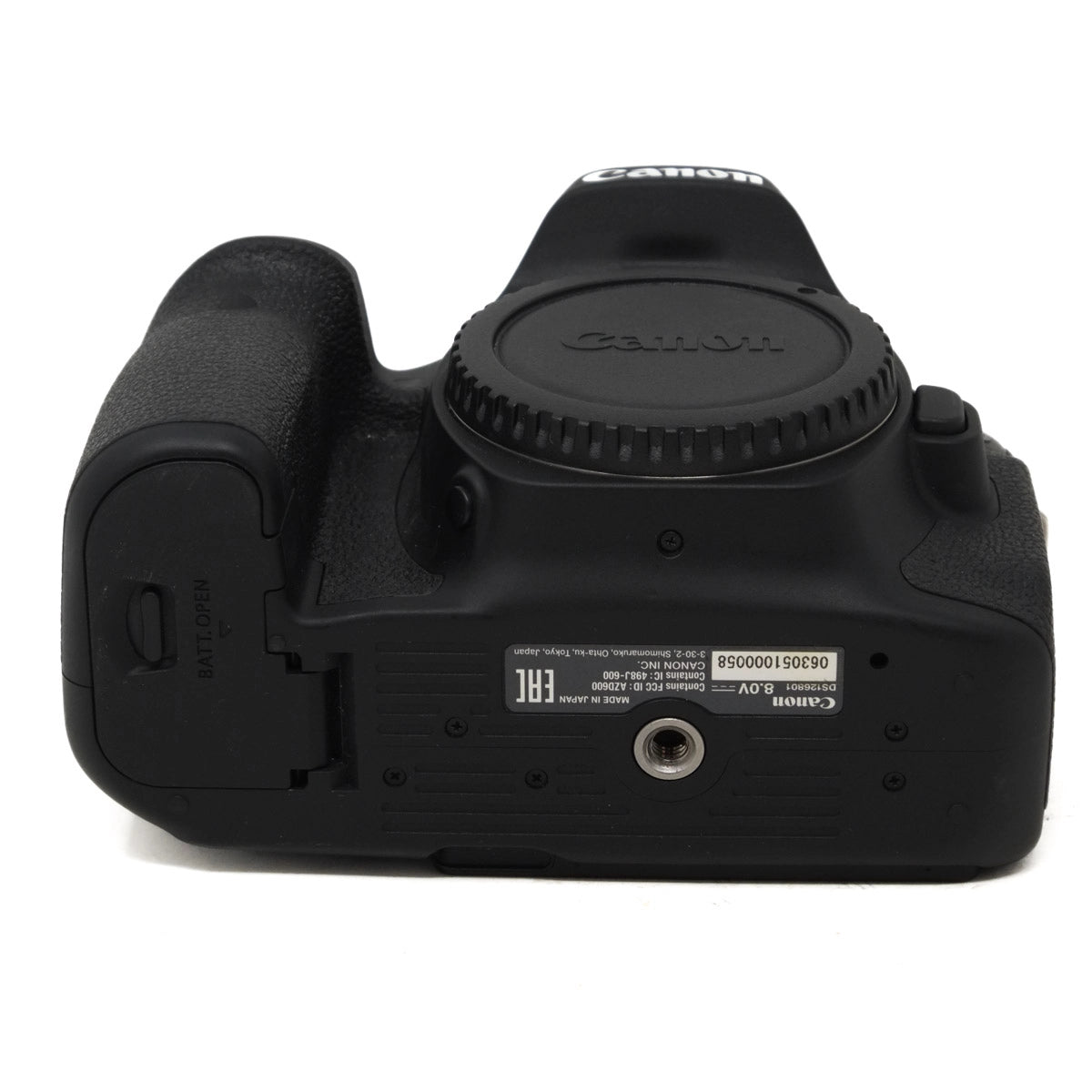 Used Canon EOS 90D DSLR Camera - Bottom angle 