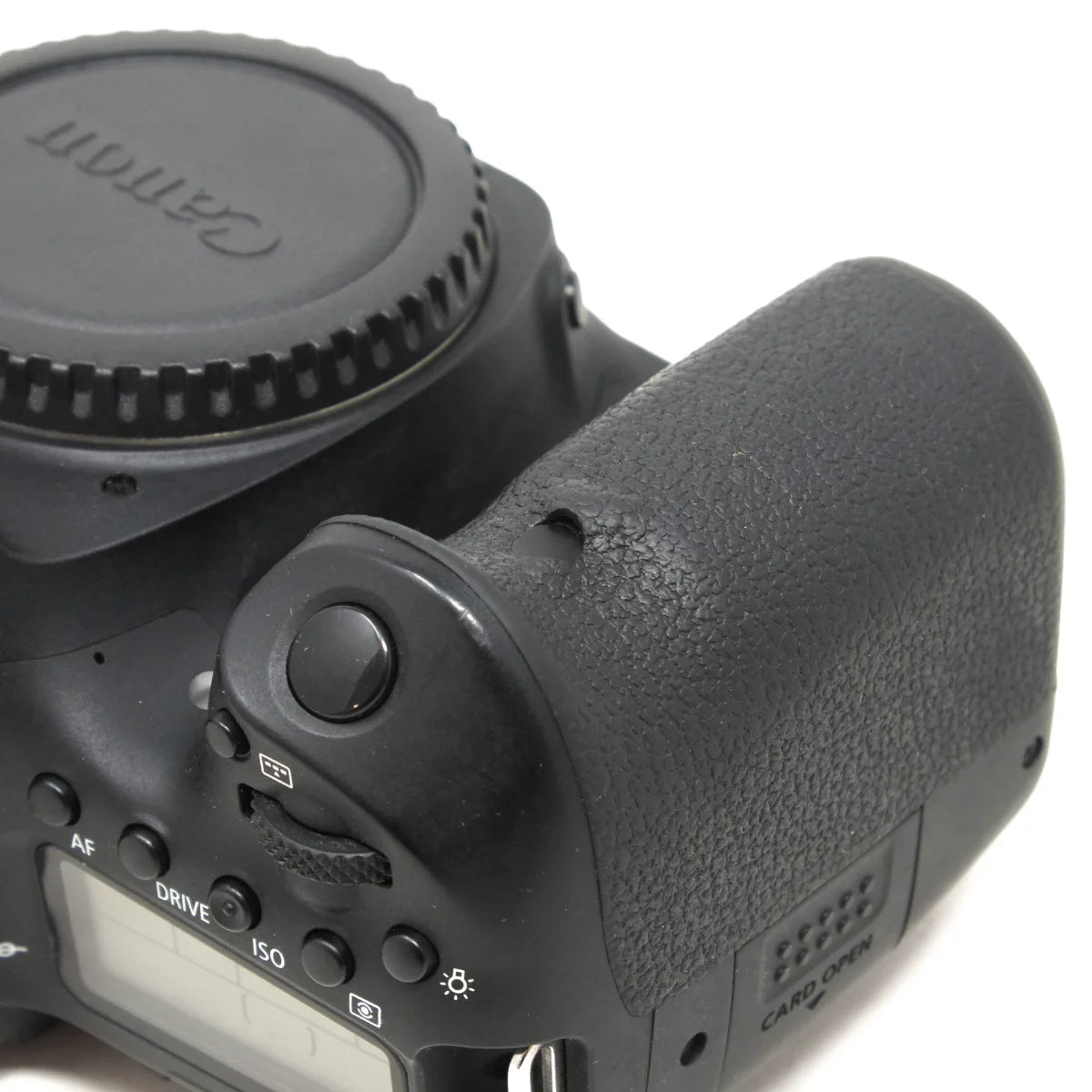 Used Canon EOS 90D DSLR camera body - top angle 
