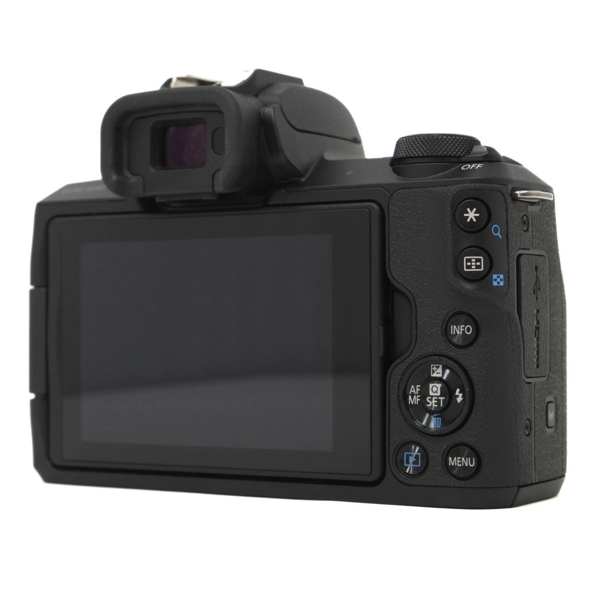 Used Canon EOS M50 Mirrorless Camera - Back angle 