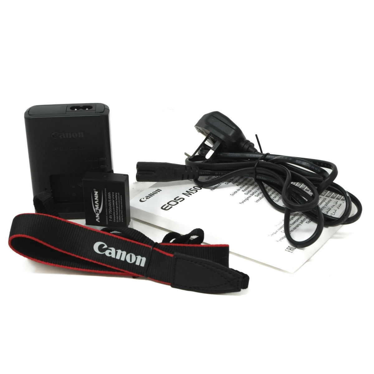 Used Canon EOS M50 Mirrorless Camera - Battery charger, camera strap and instructions 