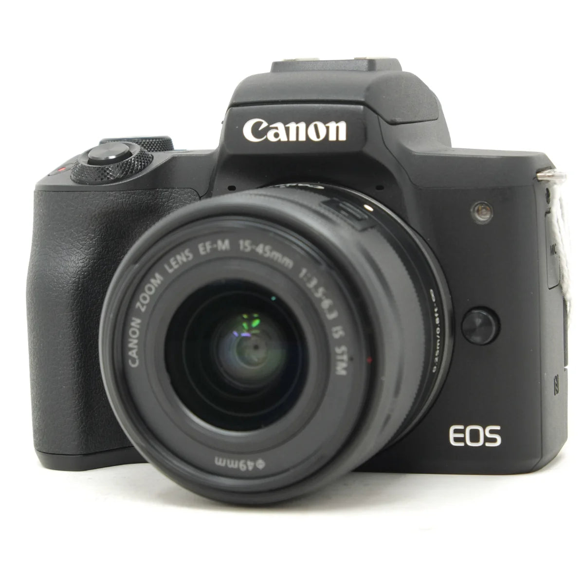 Used Canon EOS M50 Mirrorless camera with M 15-45mm Lens - front angle 
