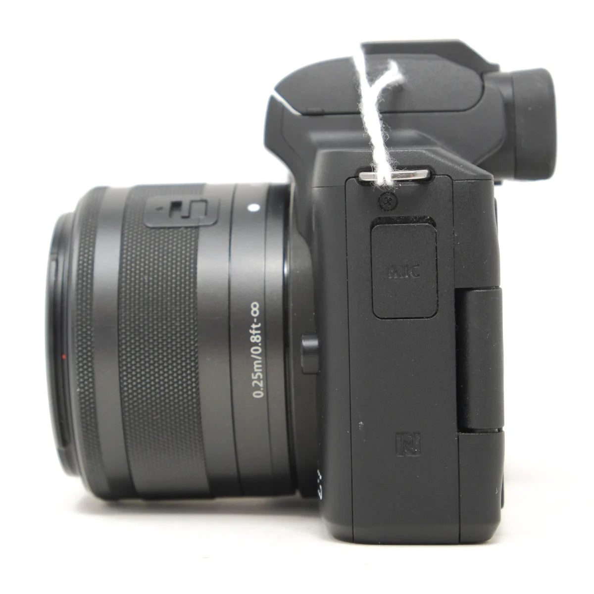 Used Canon EOS M50 Mirrorless camera with M 15-45mm Lens - side angle 