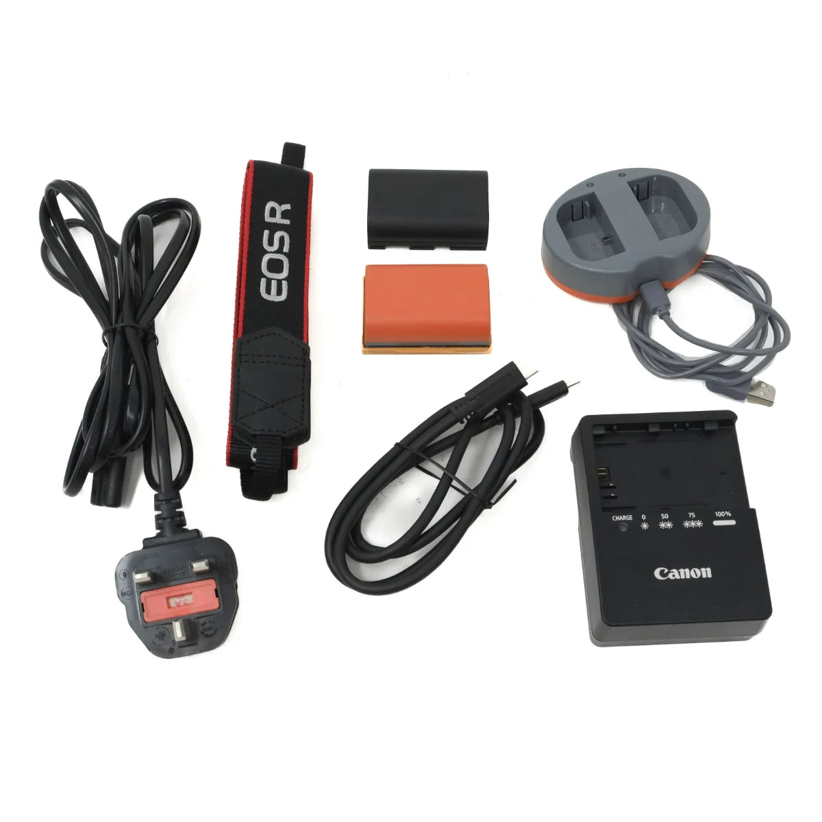 Used Canon EOS R Mirrorless Camera - charger, batteries and strap