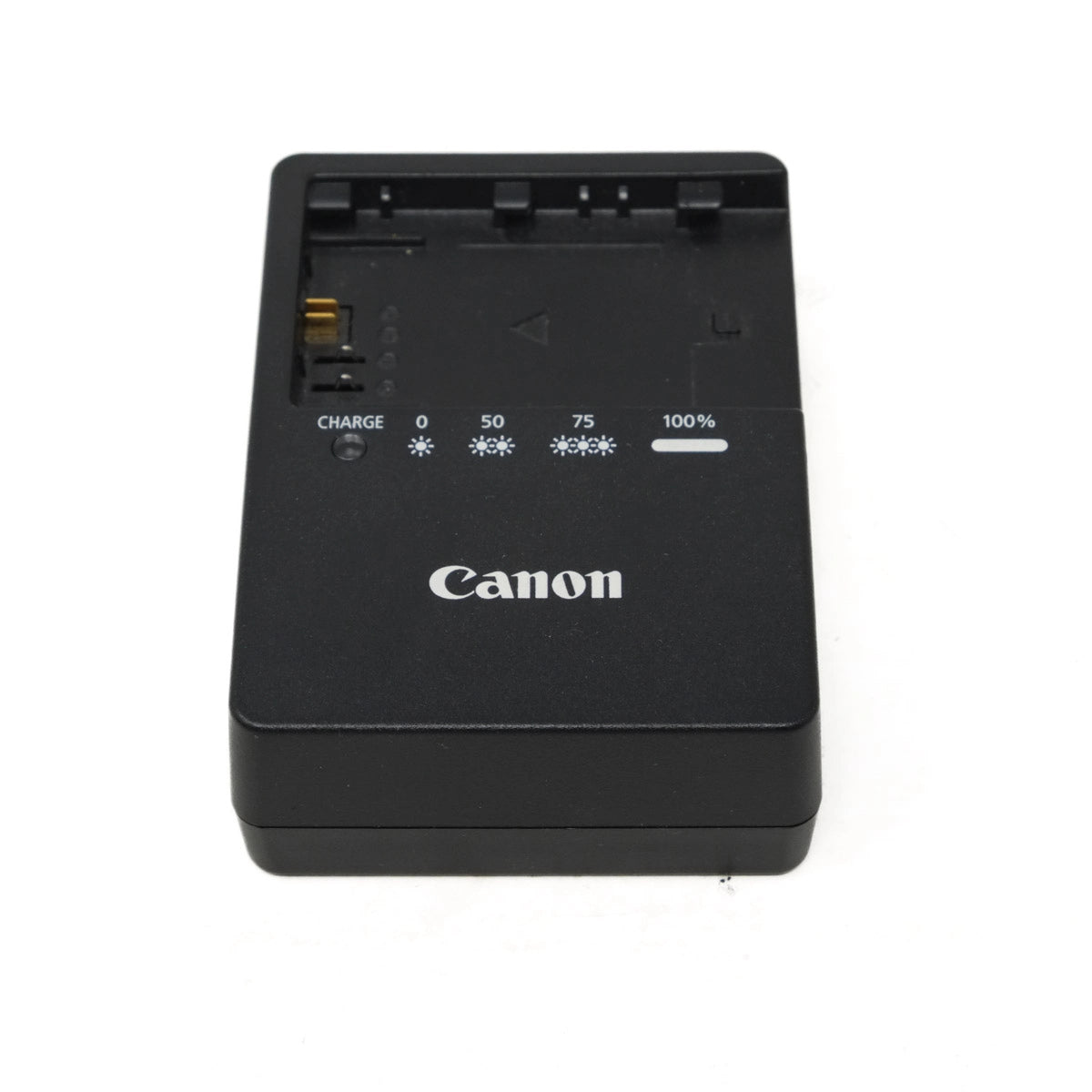 Canon battery charger on a white background