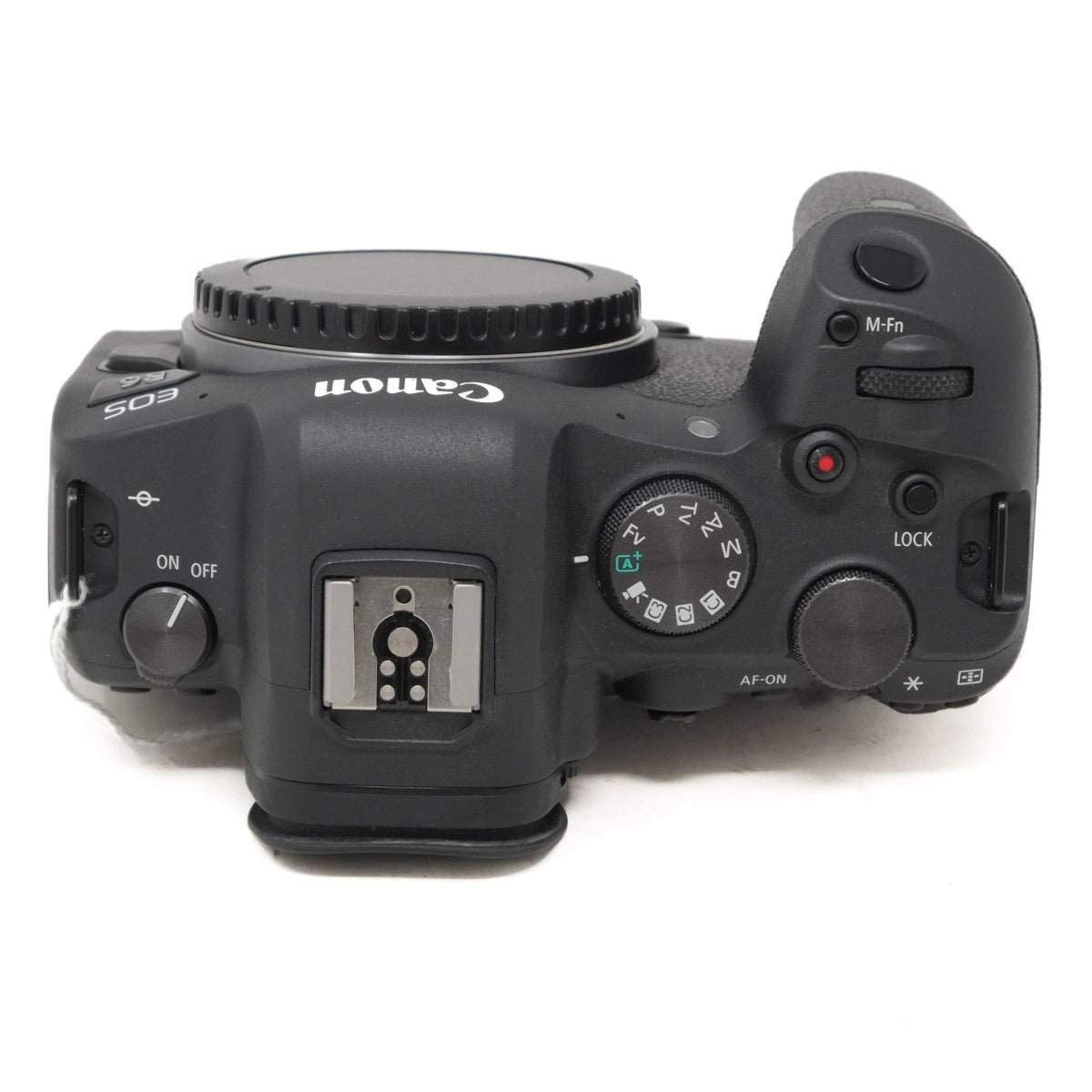 Used Canon EOS R6 Mirrorless camera body - top angle 