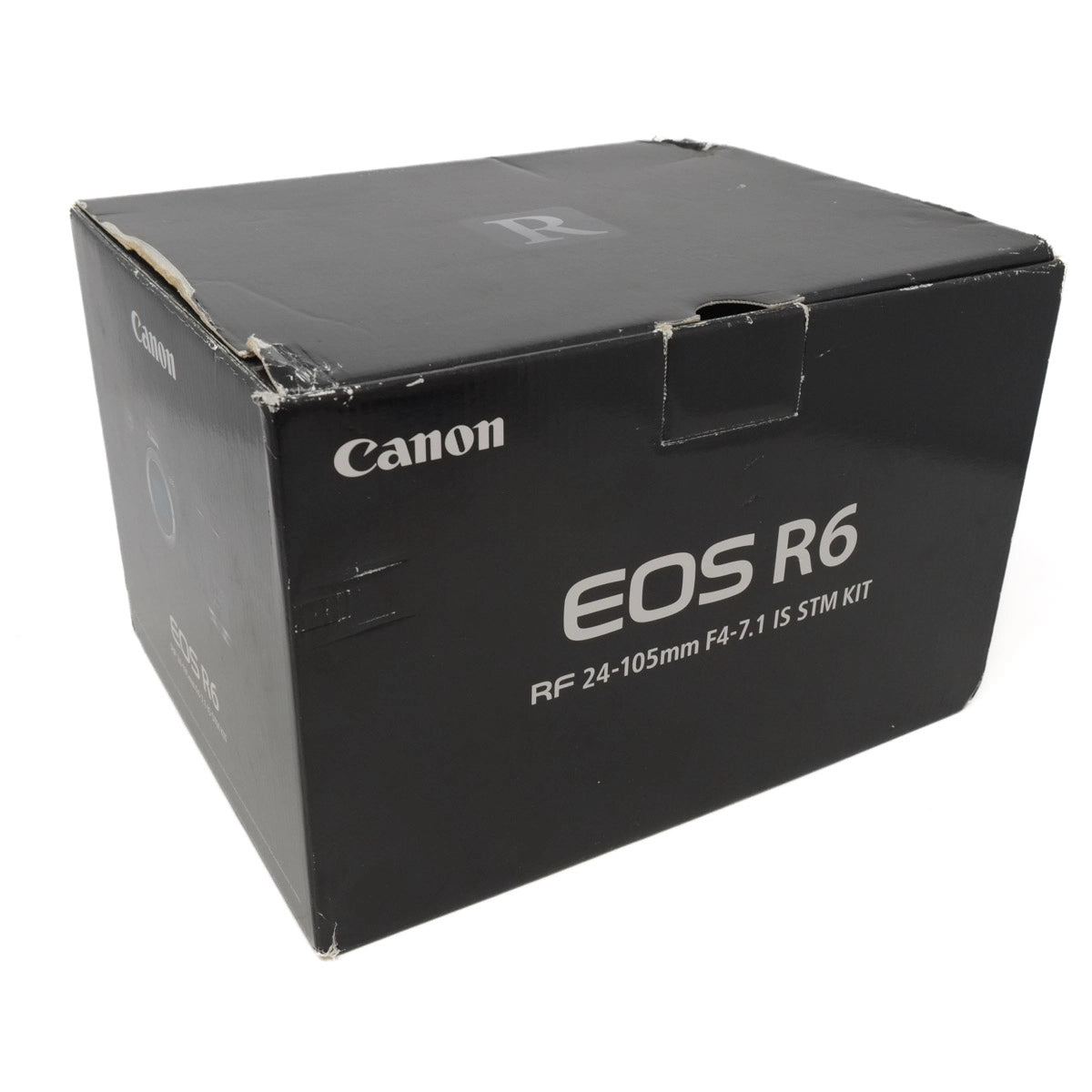 Canon EOS R6 camera kit box on a white background