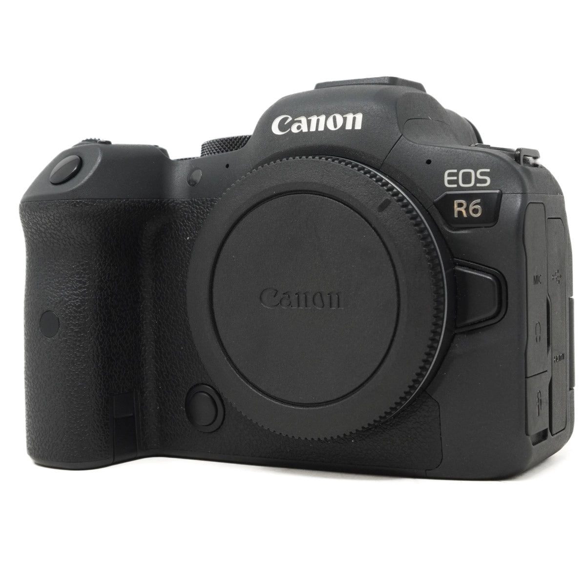 Canon EOS R6 camera body on a white background
