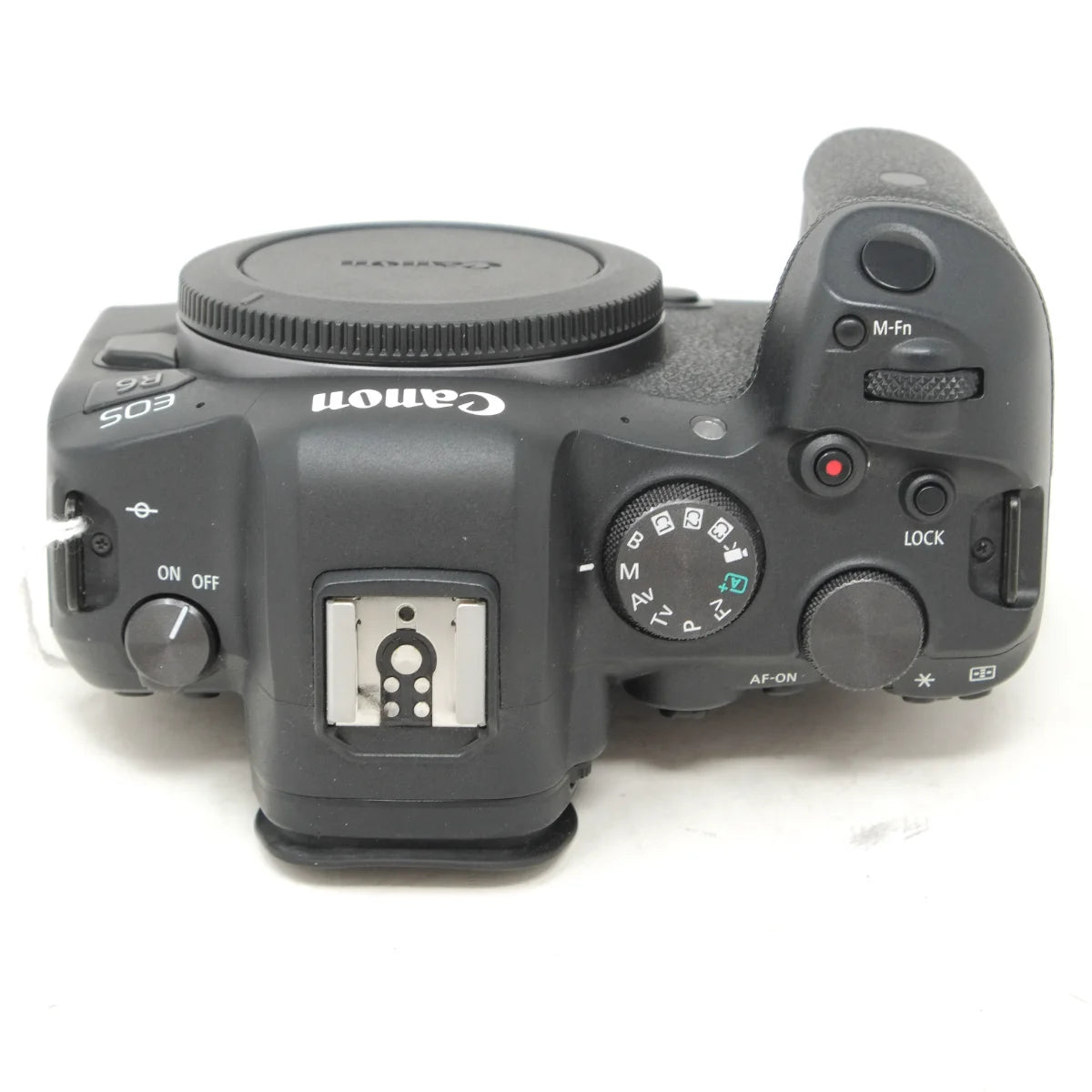 Used Canon EOS R6 Mirrorless camera - top angle 