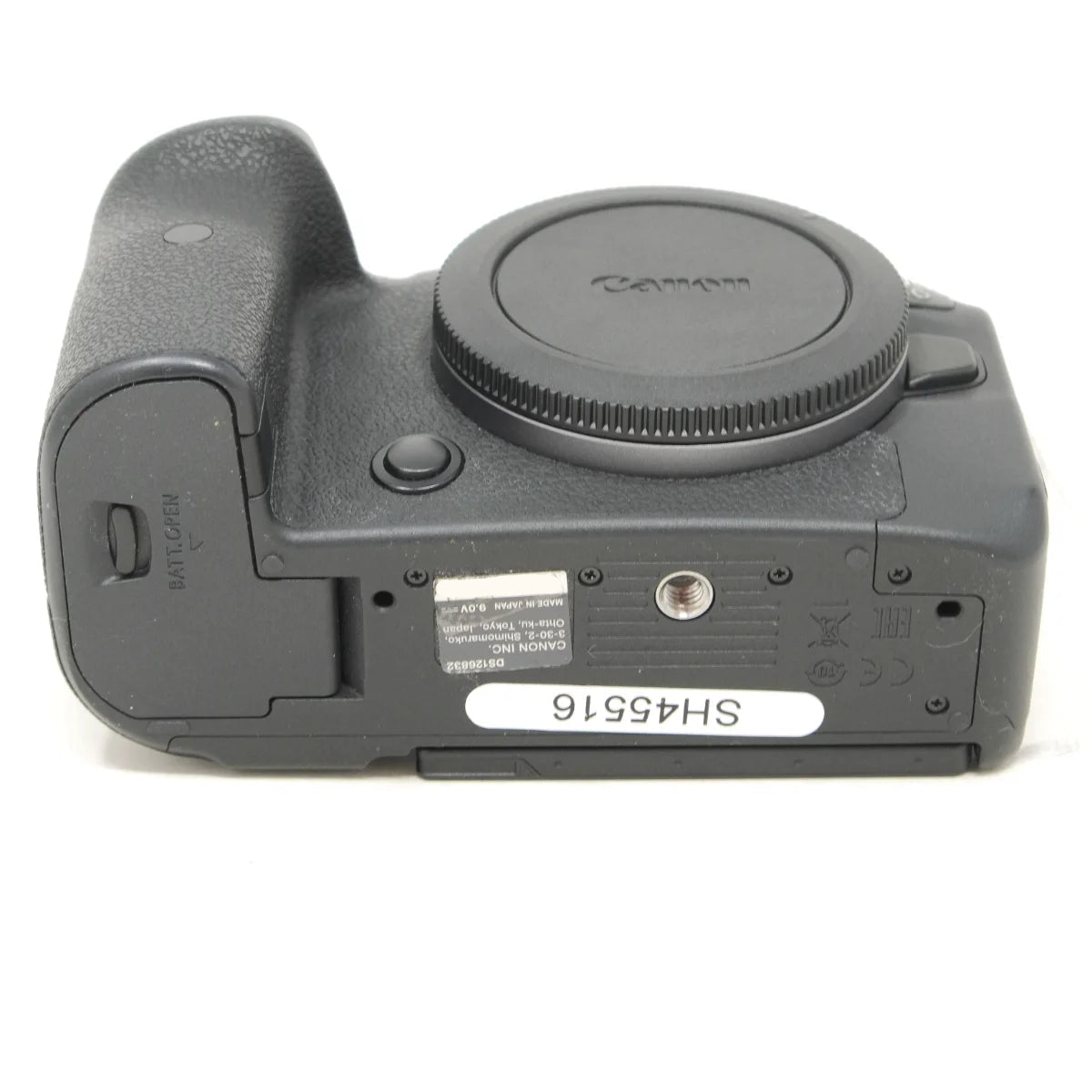 Used Canon EOS R6 Mirrorless camera - bottom angle 