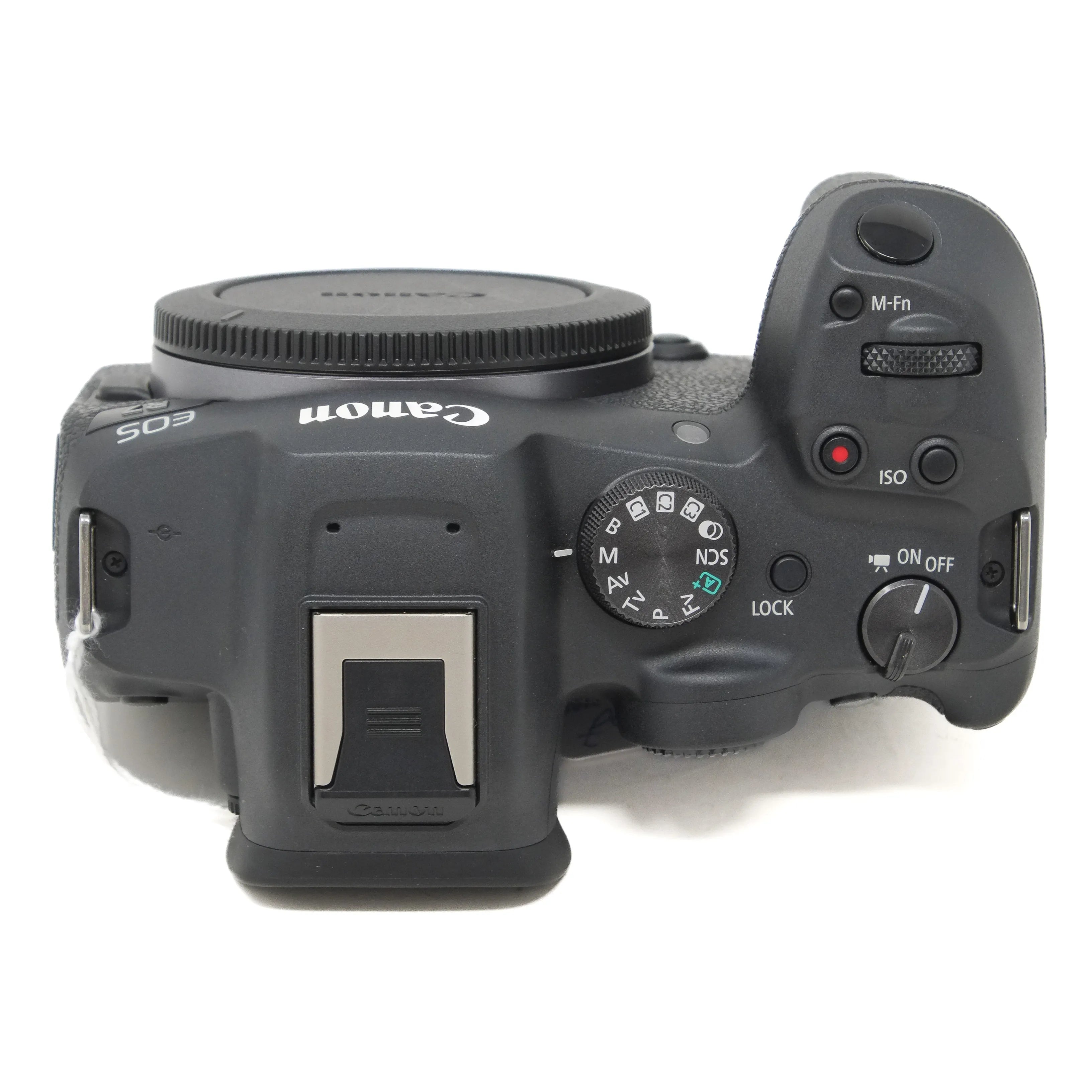 Canon camera body on a white background