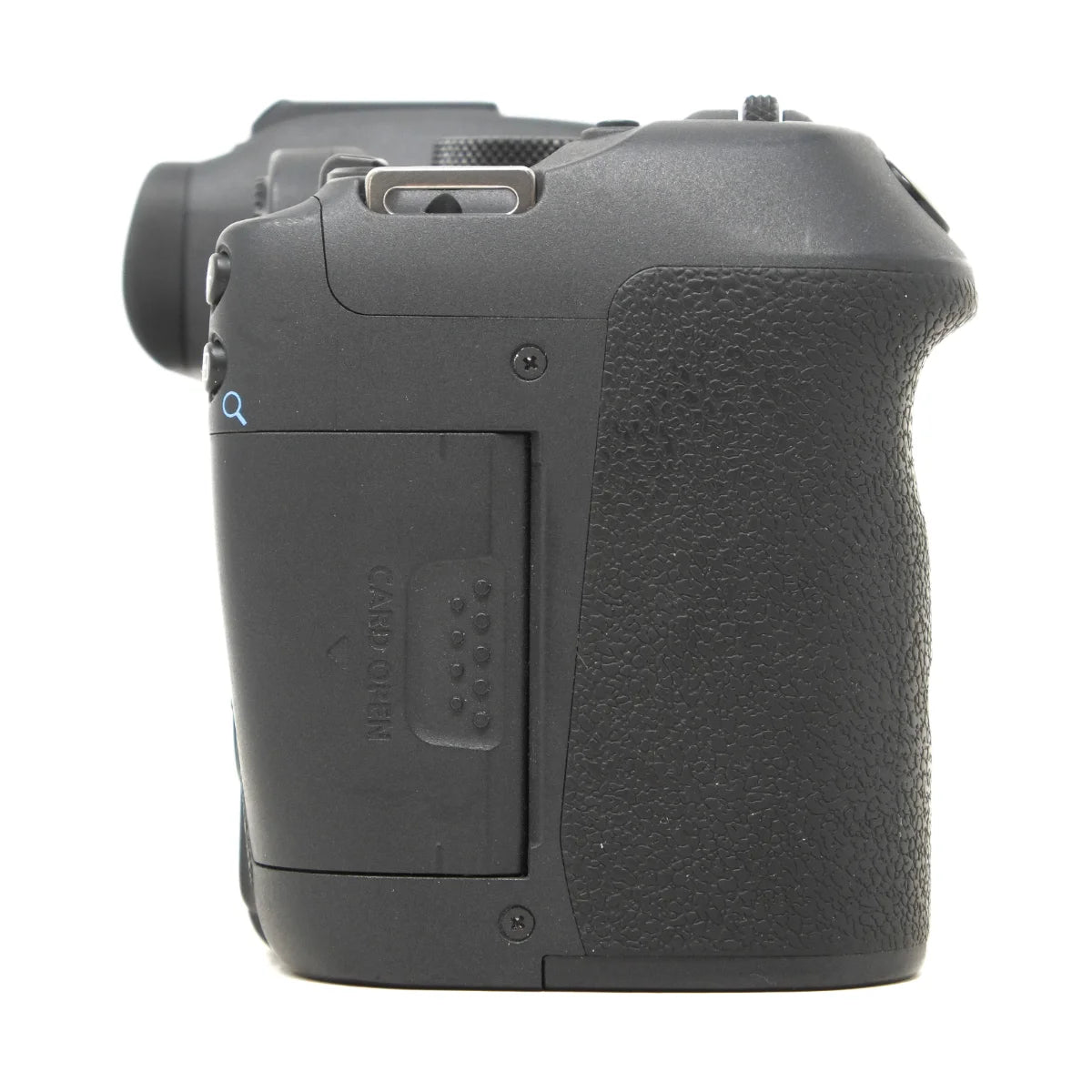 Used Canon EOS R7 mirrorless camera body - side angle 