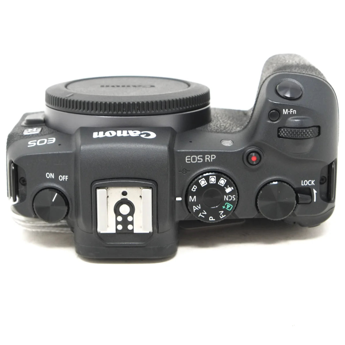 Used Canon EOS RP Mirrorless camera body - top angle 