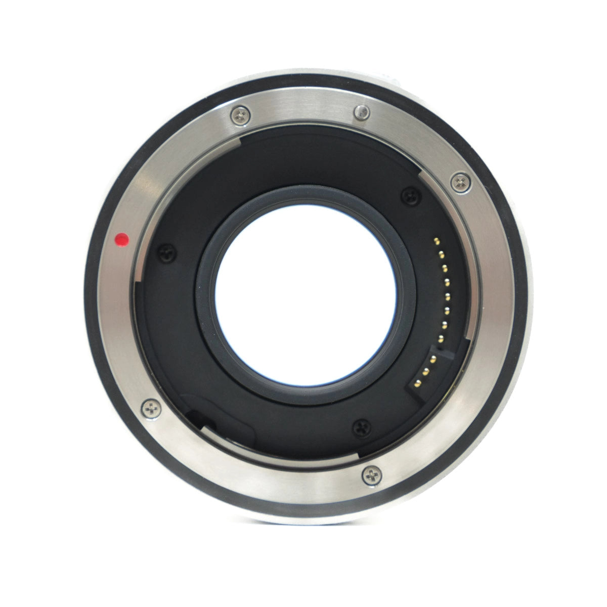 Camera lens extender on a white background