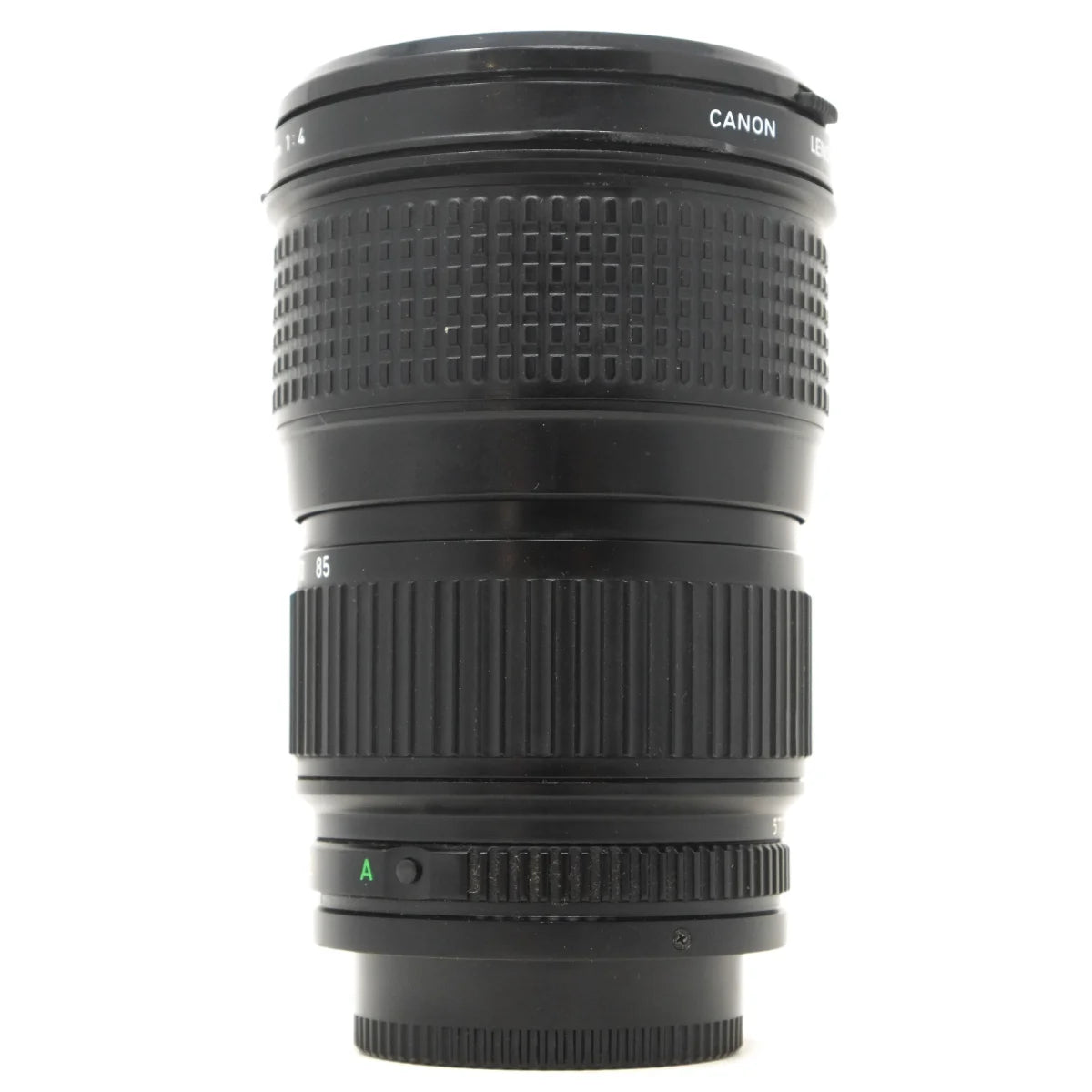 Used Canon FD 28-85mm F4 film lens - side angle 