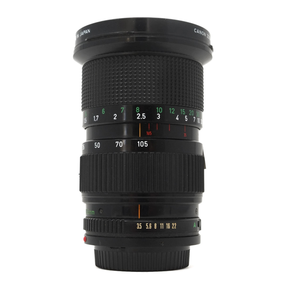 Used Canon FD 35-105mm F3.5 Lens - Front angle 