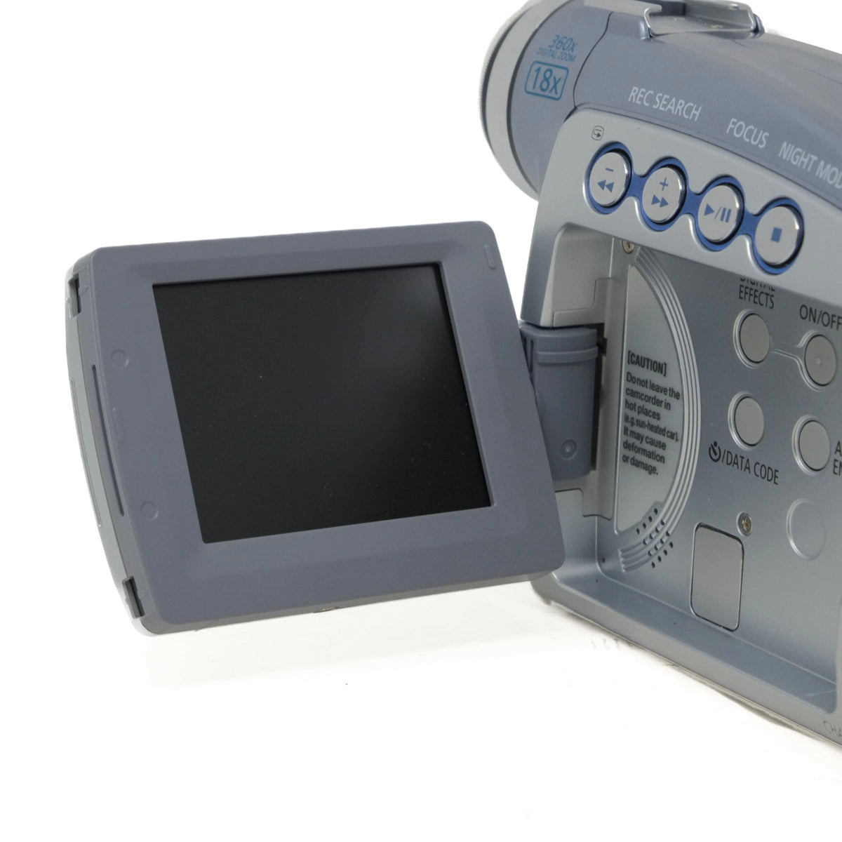 Digital camera with a screen on a white background