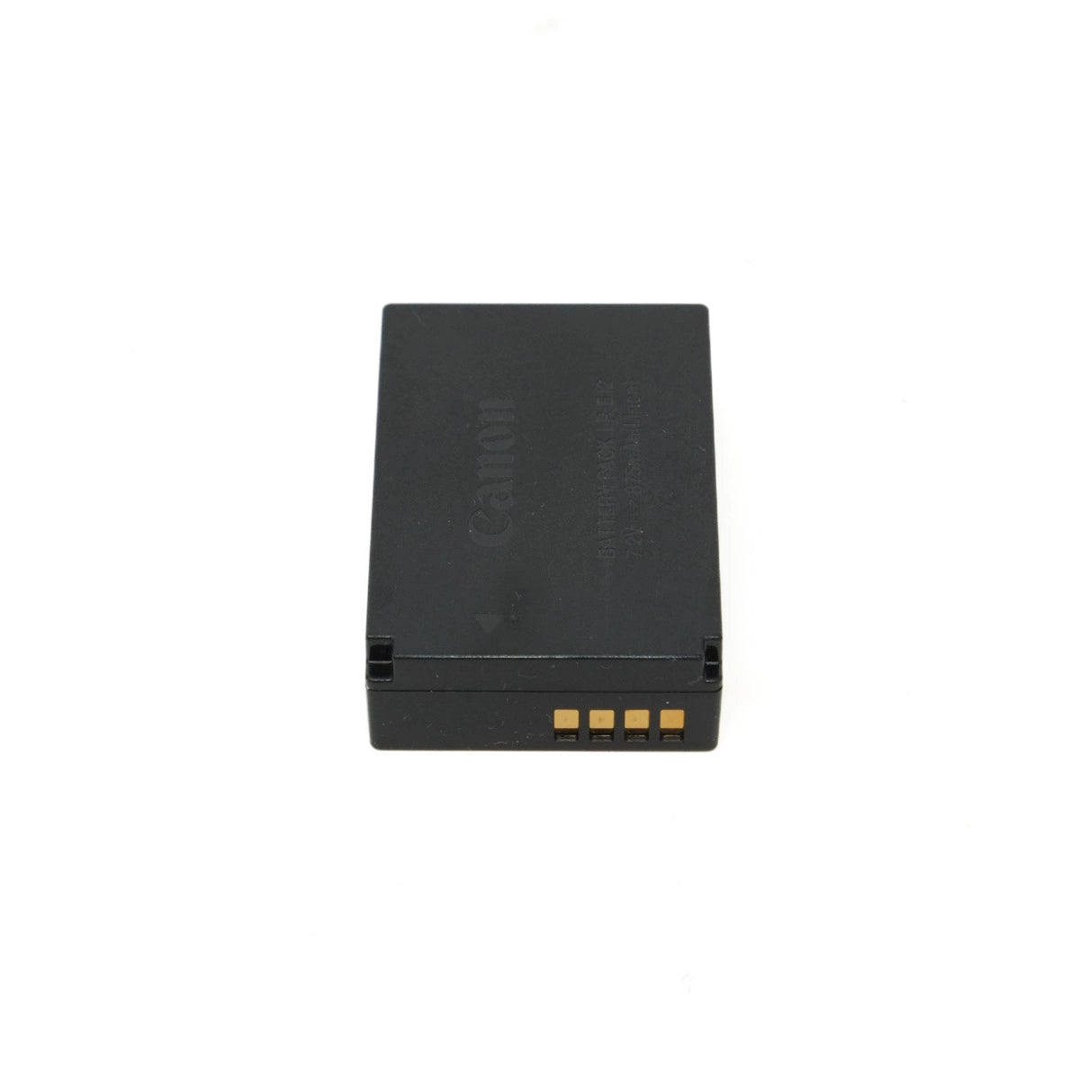 Canon camera battery on a white background
