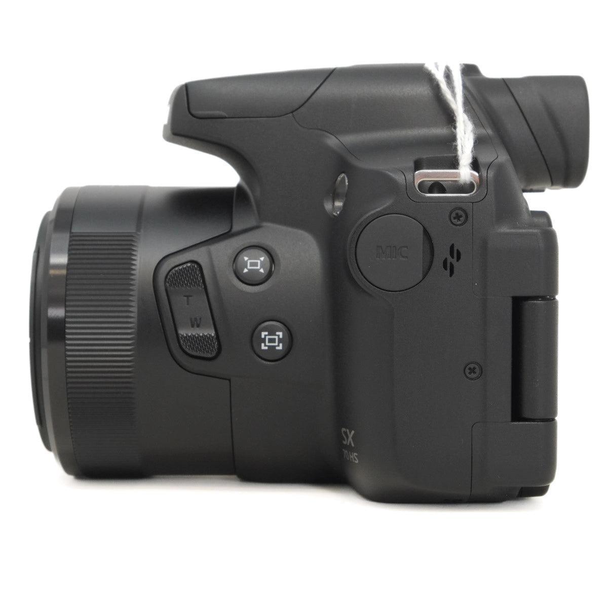 Black camera on a white background