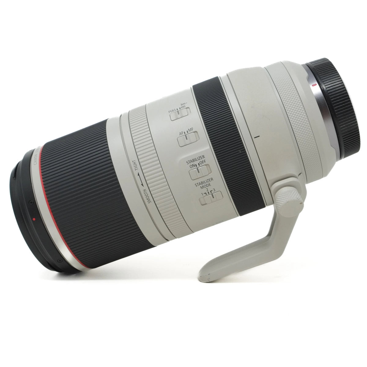 Used Canon RF 100-500mm F4.5-7.1 L IS USM Lens - side angle 