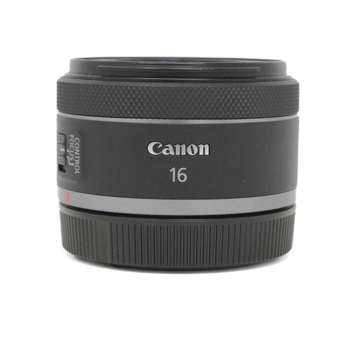 Used Canon RF 16mm F2.8 STM Lens - front angle 