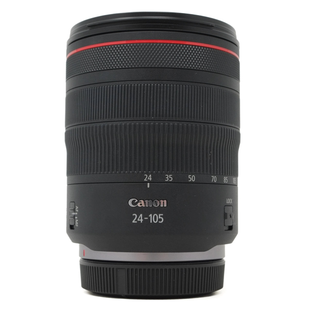 Canon camera lens with 'Canon' branding on a white background