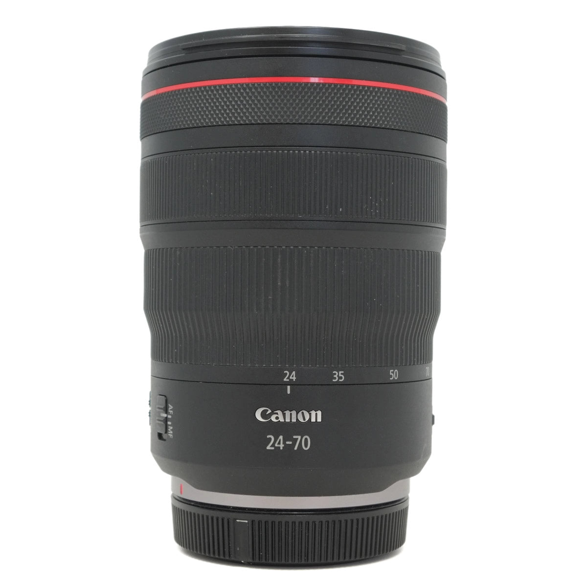 Canon camera lens with 'Canon' branding on a white background