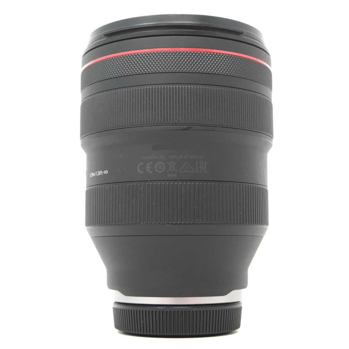Used Canon RF 28-70mm F2 L USM lens - side angle