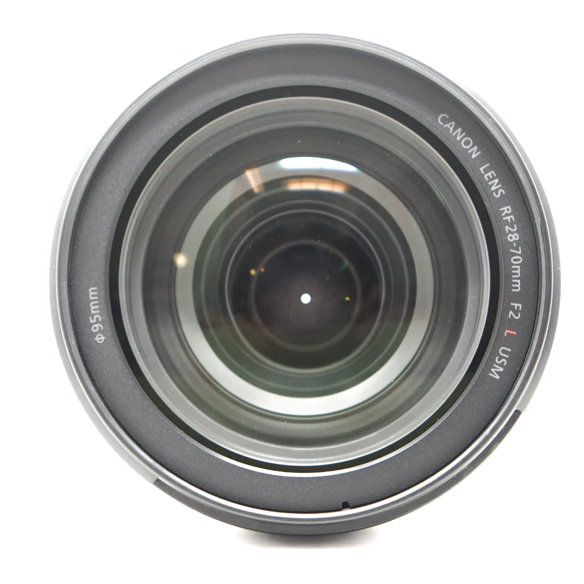 Used Canon RF 28-70mm F2 L USM lens - top angle 