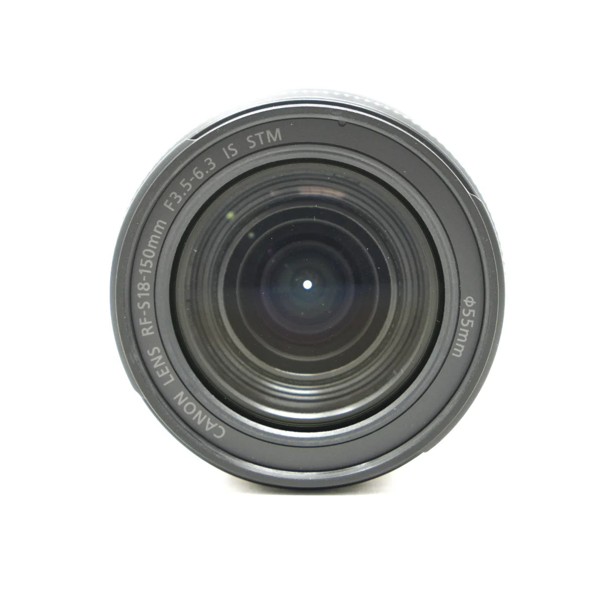 Used Canon RF-S 18-150mm F3.5-6.3 IS STM Lens - top angle 