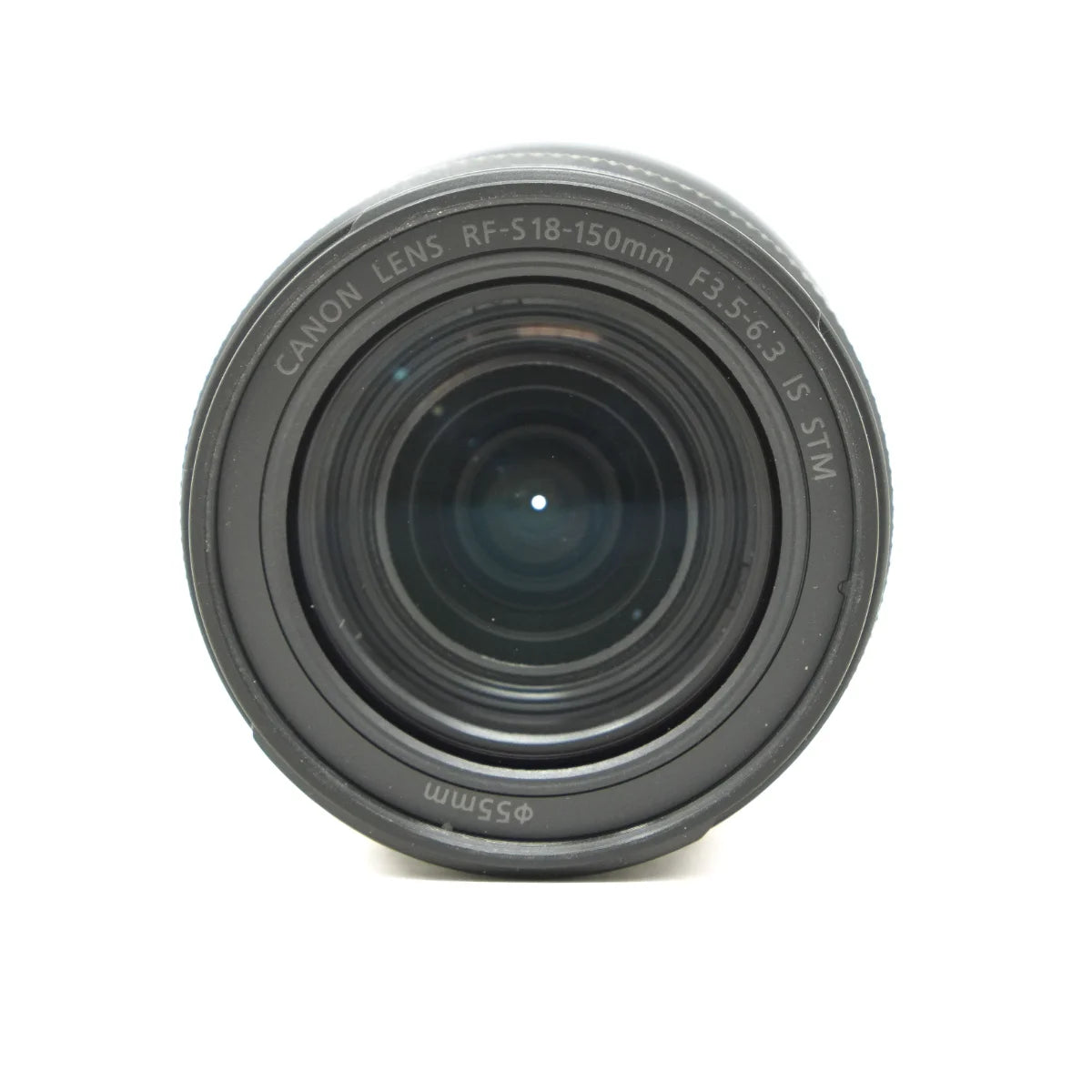Used Canon RF-S 18-150mm F3.5-6.3 IS STM Lens - top angle 