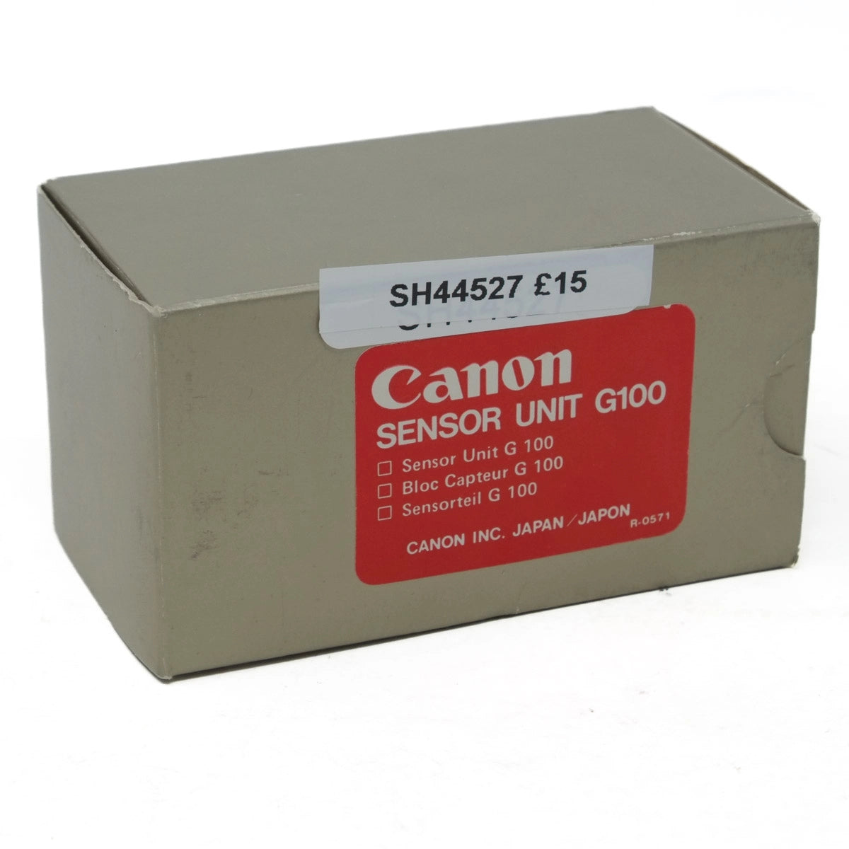 Canon sensor unit packaging with a red label on a white background