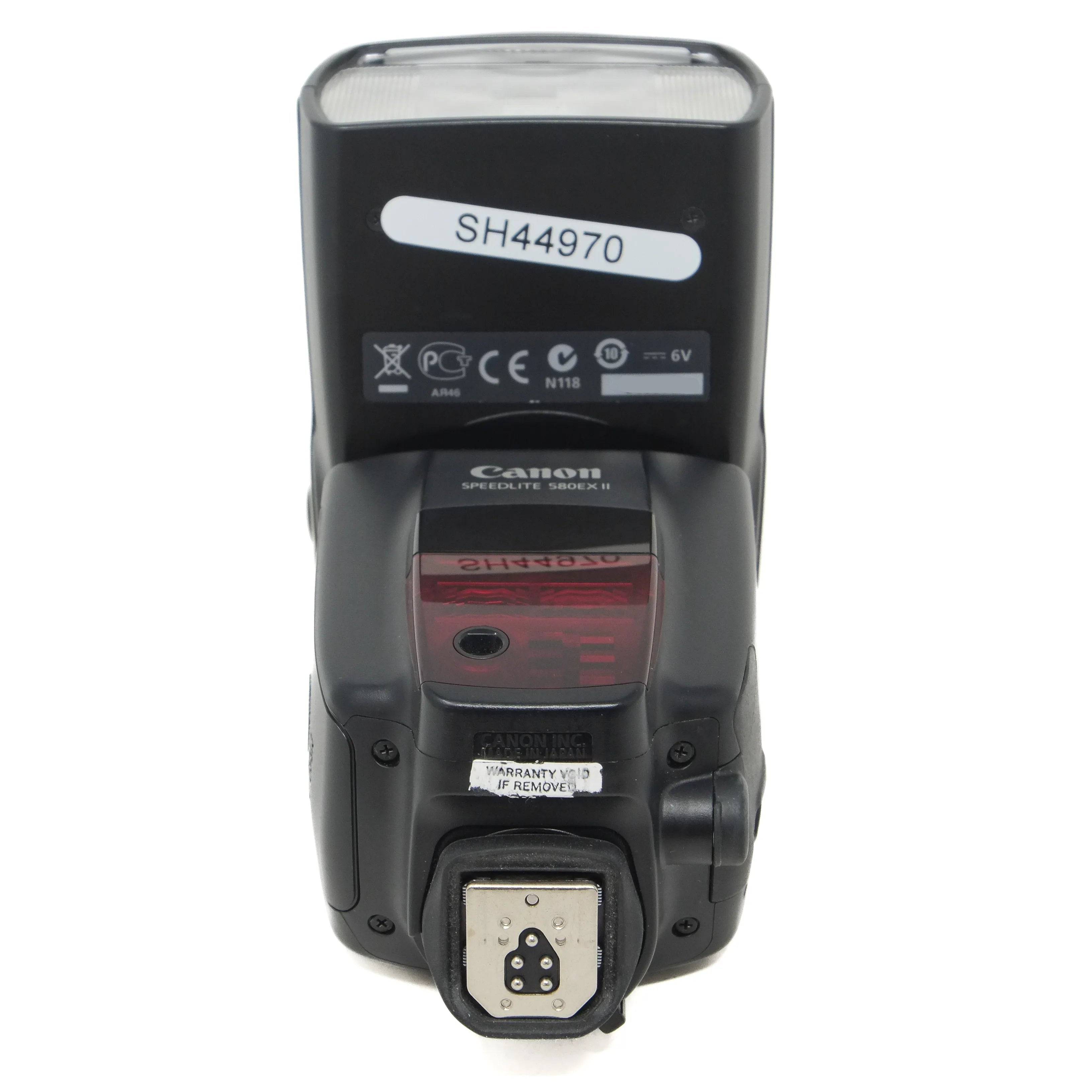 Canon camera flash on a white background