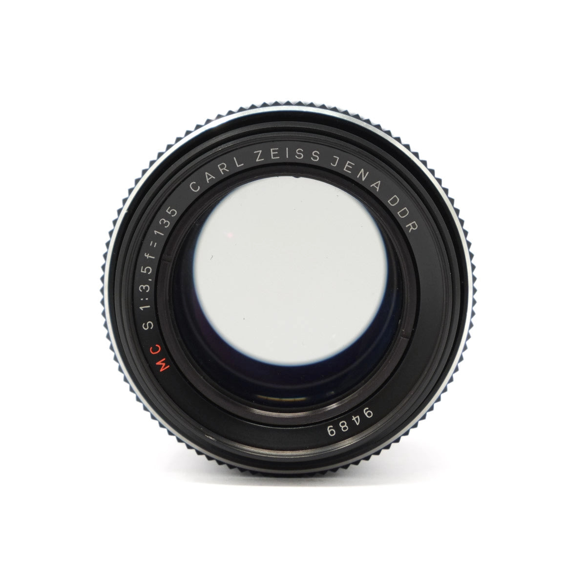 Carl Zeiss Jena lens on a white background