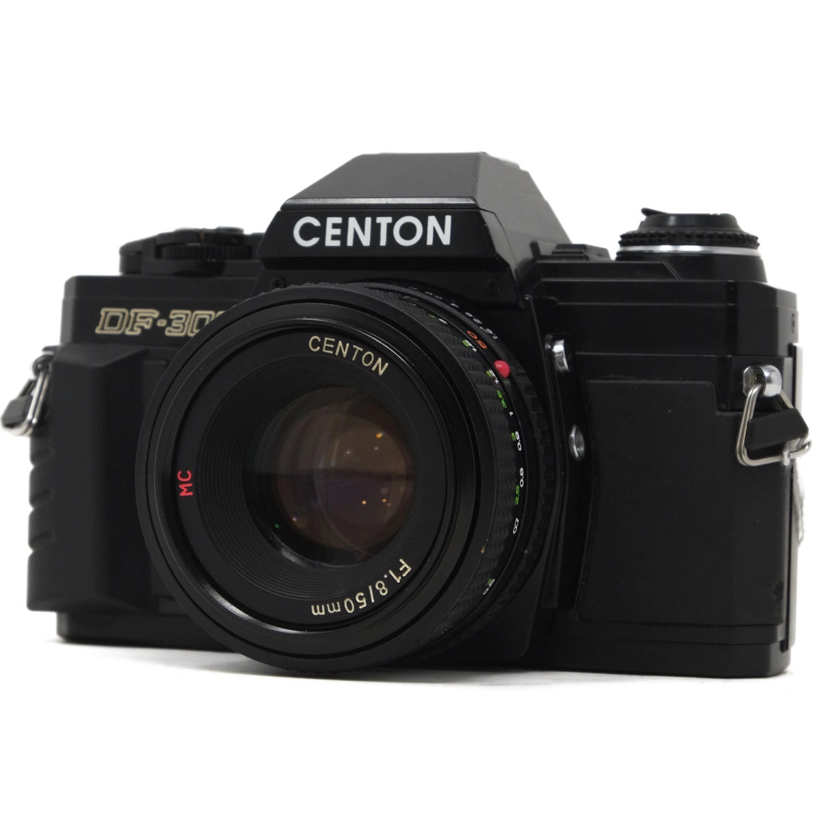 Used Centon DF-300 35mm Film Camera + 50mm F1.8 Lens - Front angle 