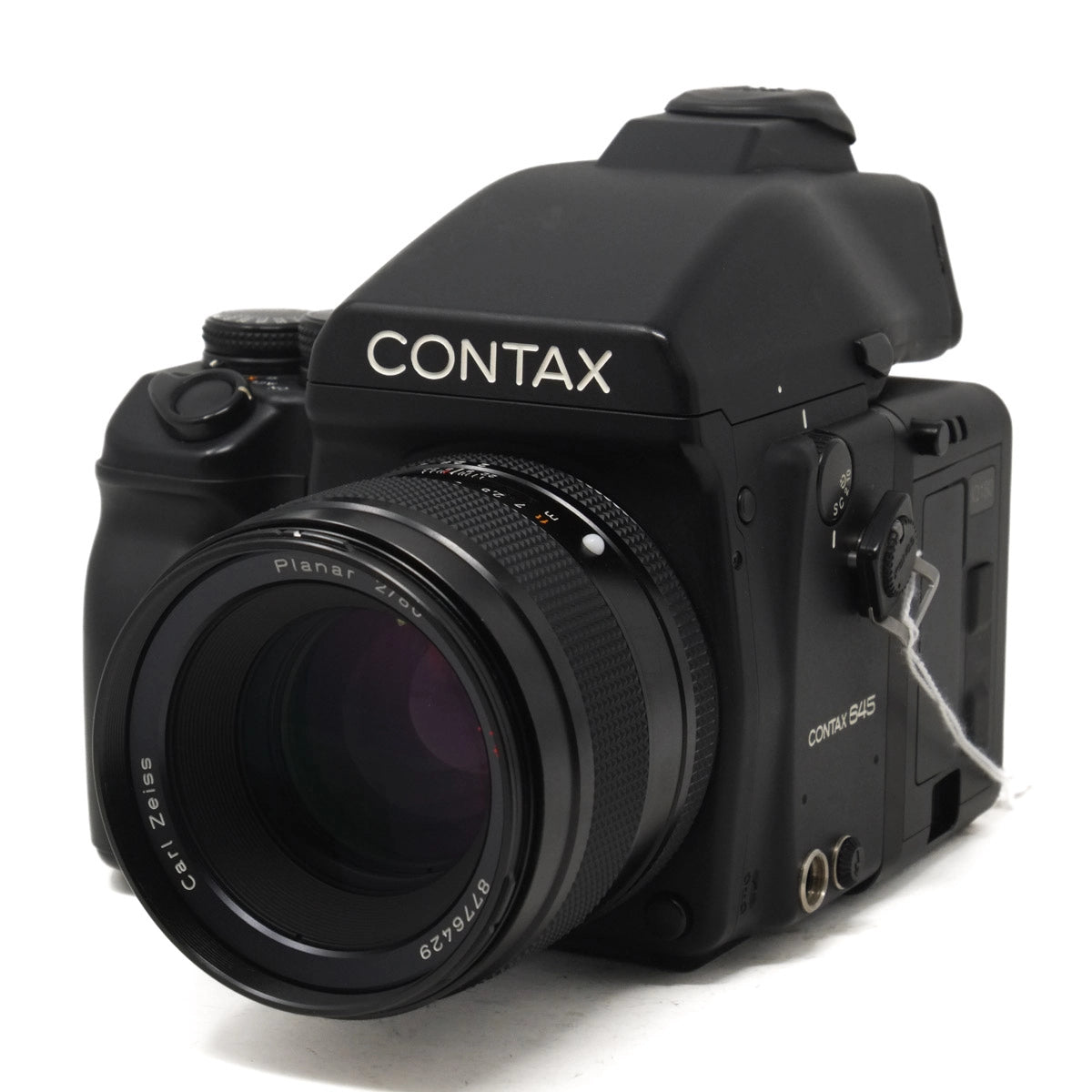 Used Contax 645 + Planer 80mm F2 Lens, x2 120 Film backs + Phase One IQ/80 Back - Front angle 