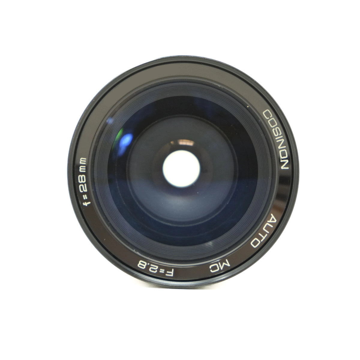 Used Cosina 28mm F2.8 wide angle lens in M42 screw fit RARE - top angle 